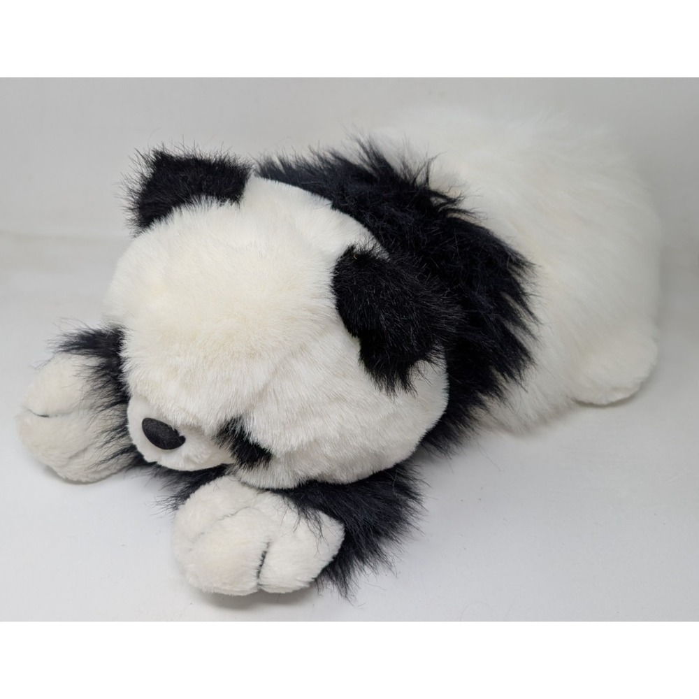 Vintage Fluffy N/ Floppy Shaggy Panda Plush 1987 TL Toys 80s Cute Furry 1980s